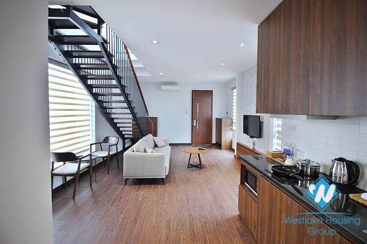 A well-decorated duplex 2 bedrooms apartment for rent in Au Co st, Tay Ho
